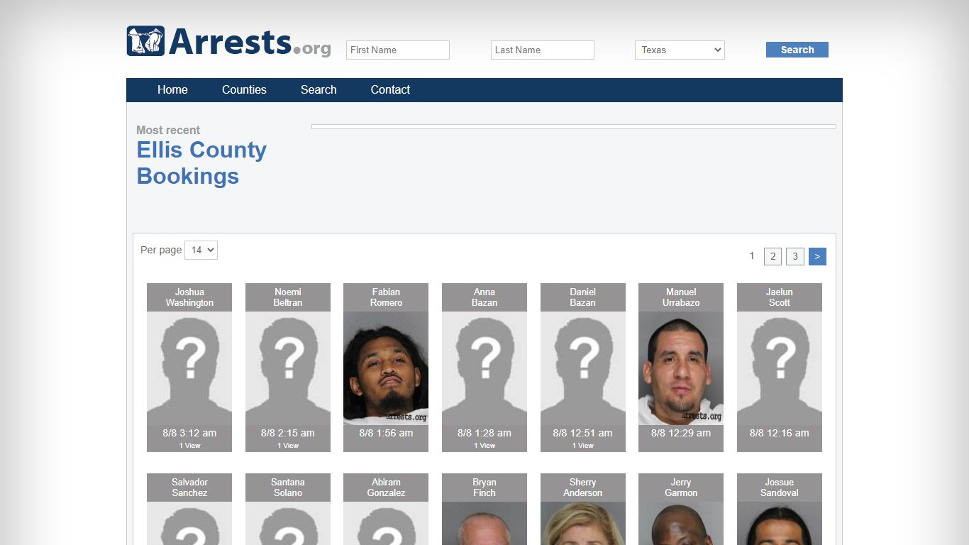 Ellis County Arrests and Inmate Search